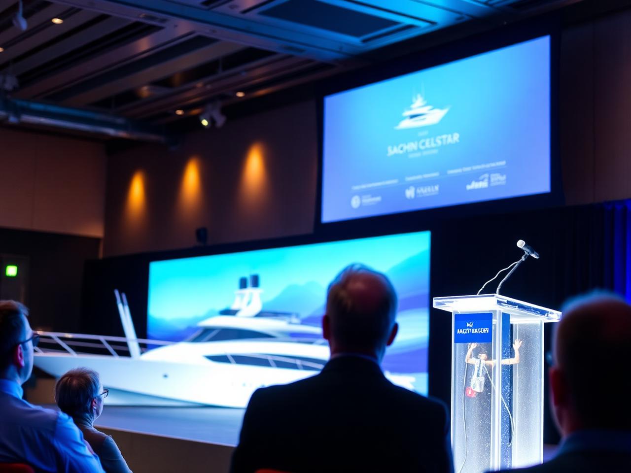 Industry speaker at a yachting conference