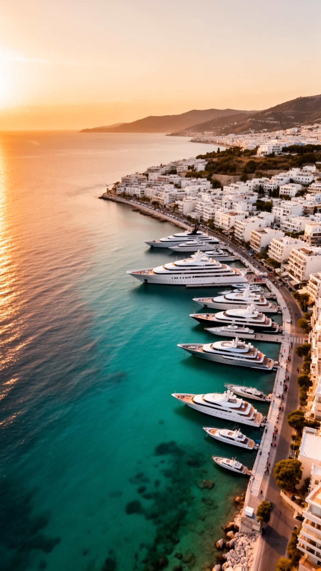 Aerial view of the Athens Riviera