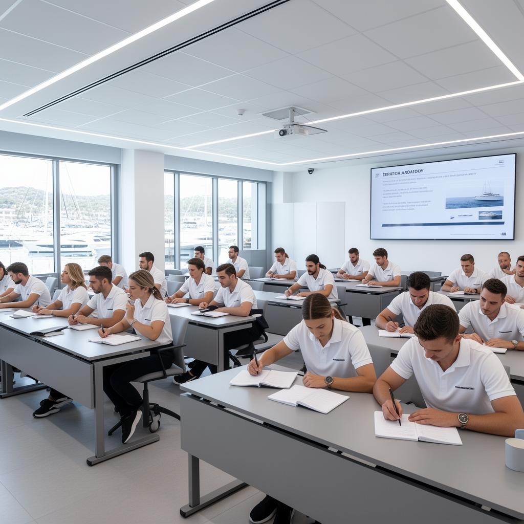 Classroom training at the Athens academy